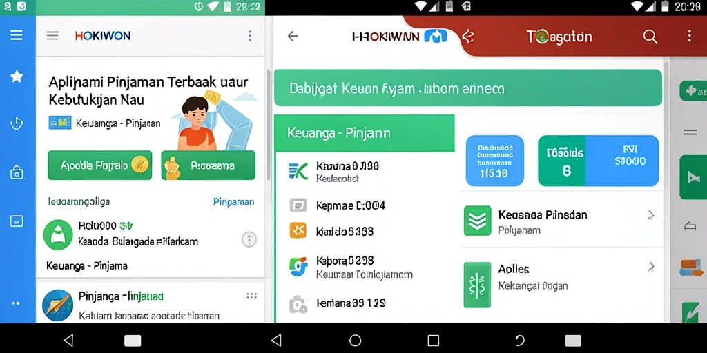 Tampilan antarmuka HOKIWON yang sederhana dan informatif.