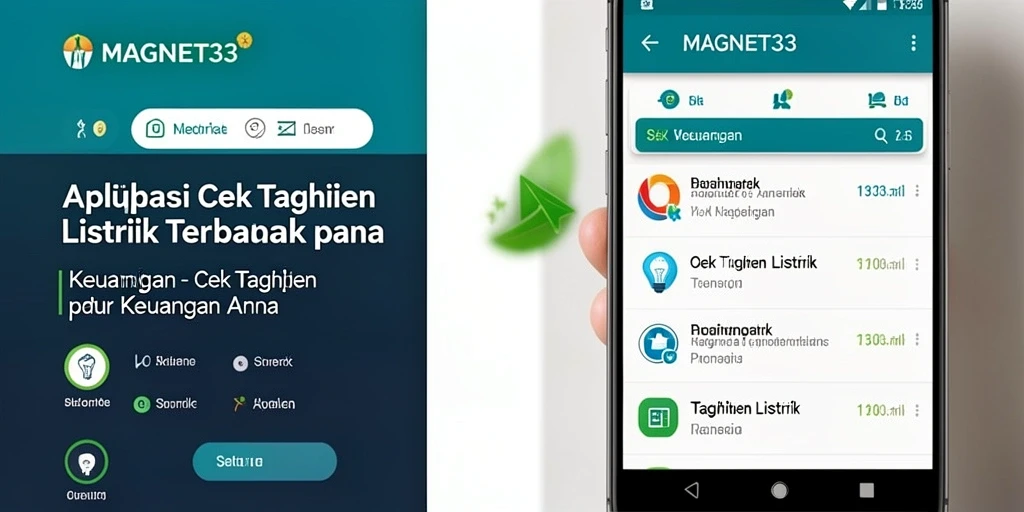 Tampilan antarmuka aplikasi MAGNET33 untuk cek tagihan listrik.