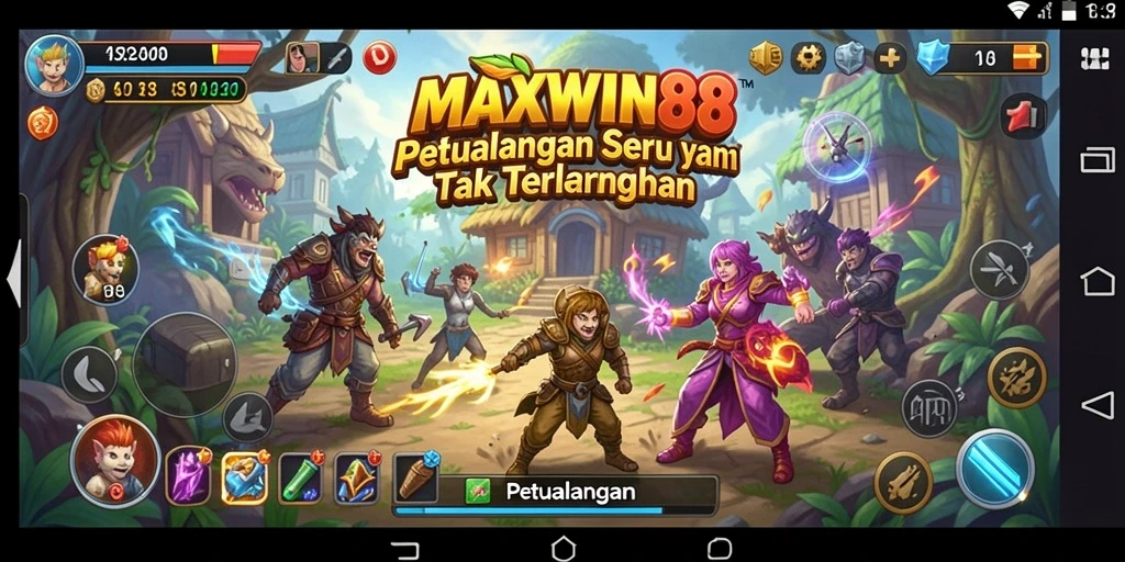 Tampilan antarmuka MAXWIN88 dengan dunia petualangan yang menarik.